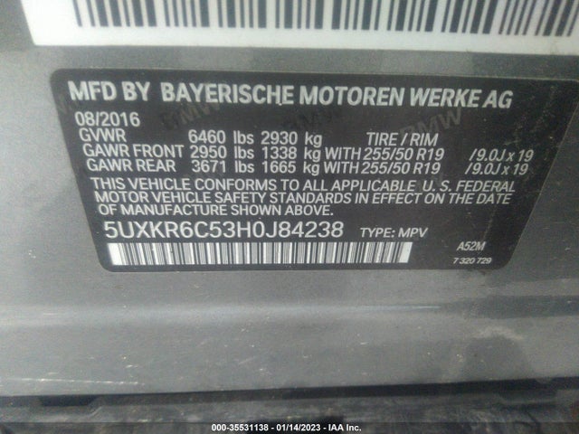 BMW X5 Xdrive50i 2017 5UXKR6C53H0J84238 Image 9