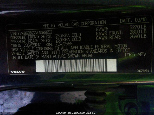 YV4960BZ7A1089852 Volvo Xc70 3.2l