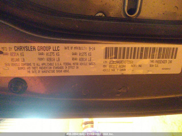 Chrysler 300 2014 2C3CCAAG8EH372960 Image 9