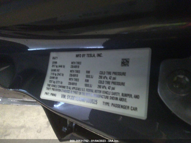 Tesla Model 3 Standard Range Plus 2021 5YJ3E1EA9MF000625 Image 9