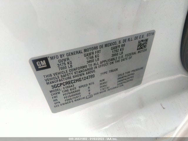 Chevrolet Silverado 1500 Lt 2017 3GCPCREC2HG124789 Image 10