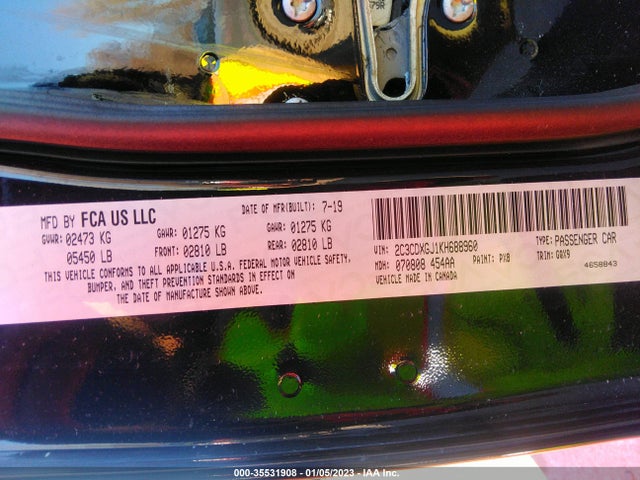 2019 Dodge Charger, VIN: 2C3CDXGJ1KH688960