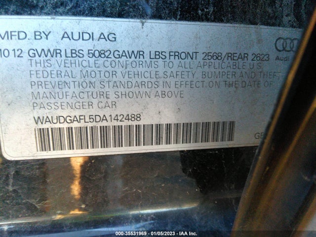 WAUDGAFL5DA142488 Audi S4 Premium Plus