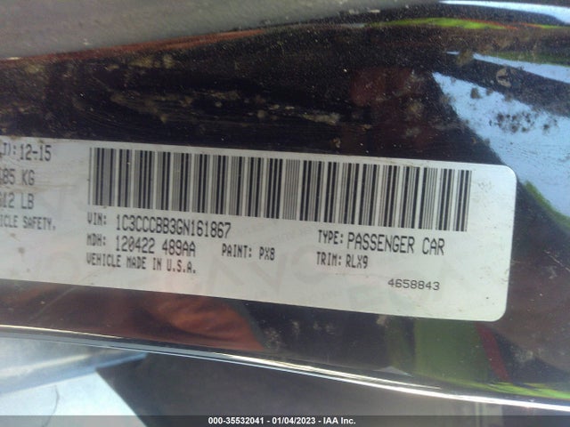 1C3CCCBB3GN161867 Chrysler 200 S