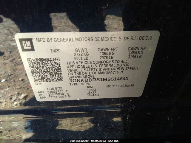2021 Chevrolet Blazer, VIN: 3GNKBDRS1MS514640
