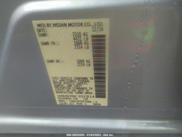 2017 Nissan Leaf, VIN: 1N4BZ0CP0HC302914