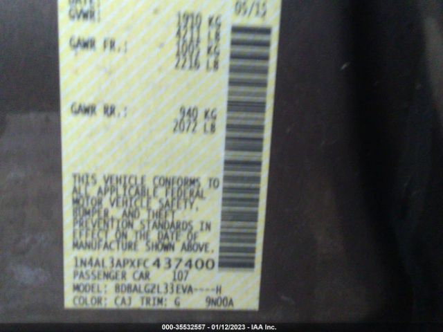 1N4AL3APXFC437400 Nissan Altima 2.5 S