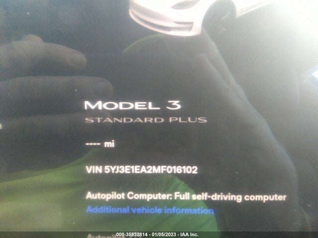 Tesla Model 3 Standard Range Plus 2021 5YJ3E1EA2MF016102 Image 7