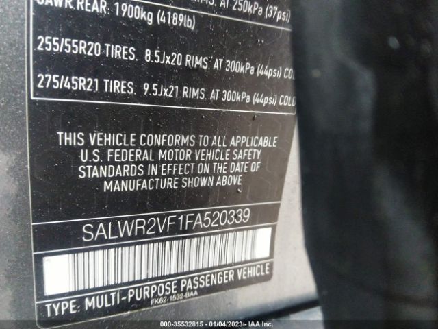 SALWR2VF1FA520339 Land Rover Range Rover Sport Hse
