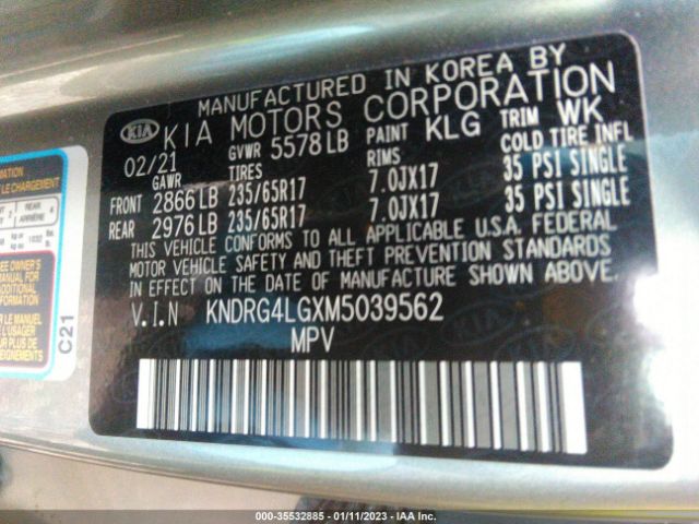 KNDRG4LGXM5039562 KIA Sorento Hybrid S