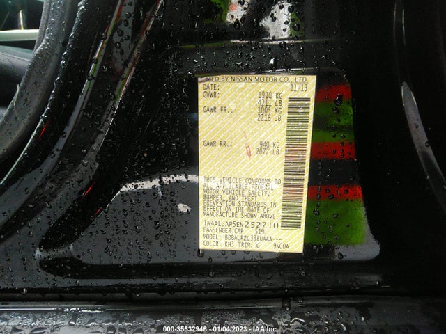 2014 NISSAN ALTIMA 2.5 VIN: 1N4AL3AP5EN252710