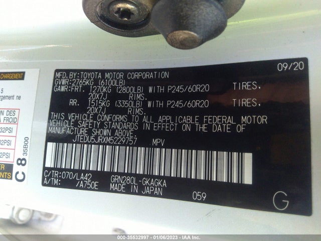 2021 Toyota 4Runner, VIN: JTEDU5JRXM5229757