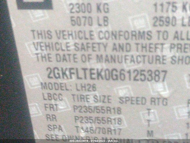 GMC Terrain Sle 2016 2GKFLTEK0G6125387 Image 9