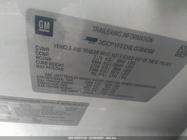 Chevrolet Silverado 1500 Lt Trail Boss 2020 3GCPYFED9LG384088 Image 9
