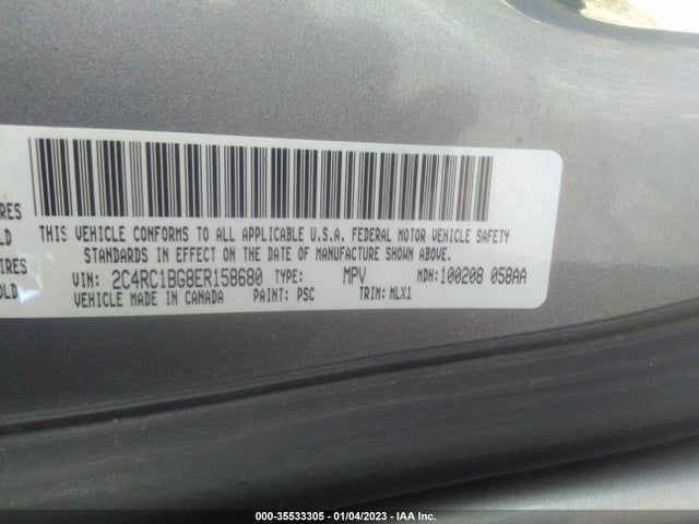 2C4RC1BG8ER158680 Chrysler Town & Country Touring