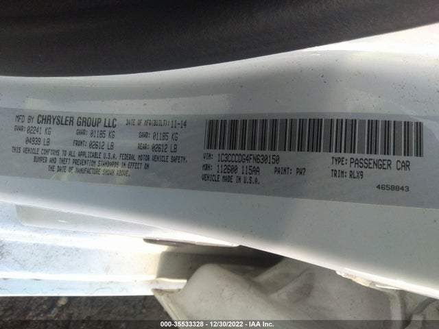 2015 Chrysler 200, VIN: 1C3CCCDG4FN630150