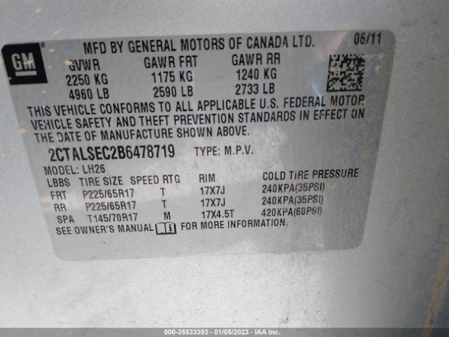 2CTALSEC2B6478719 GMC Terrain Sle-2
