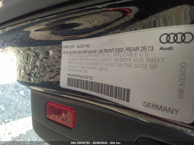 Audi A4 2018 WAUENAF48JA140152 Image 9