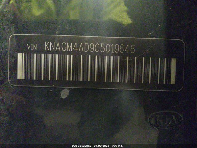 KNAGM4AD9C5019646 KIA OPTIMA HYBRID