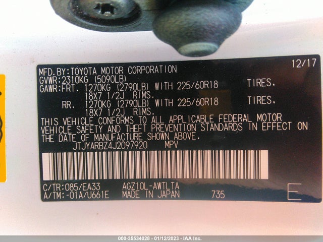 2018 Lexus NX, VIN: JTJYARBZ4J2097920