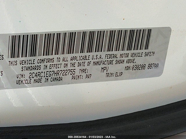 Chrysler Pacifica 2017 2C4RC1EG7HR722755 Image 9