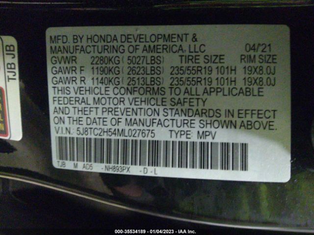 5J8TC2H54ML027675 Acura Rdx W/technology Package