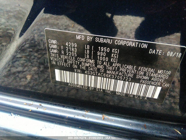 2019 Subaru Impreza, VIN: 4S3GTAC66K3705723
