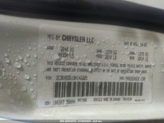 2C3KA53G18H142025 Chrysler 300 Touring