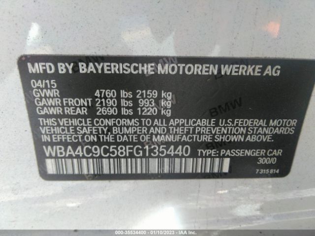 WBA4C9C58FG135440 BMW 4 Series 428i Xdrive