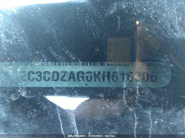 2019 DODGE CHALLENGER SXT VIN: 2C3CDZAG6KH616306
