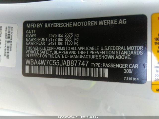 WBA4W7C55JAB87747 BMW 4 Series 440i