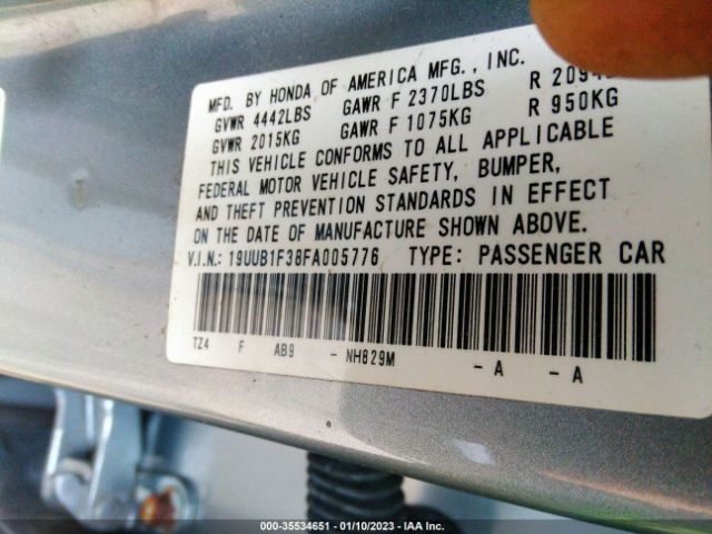 19UUB1F38FA005776 Acura TLX