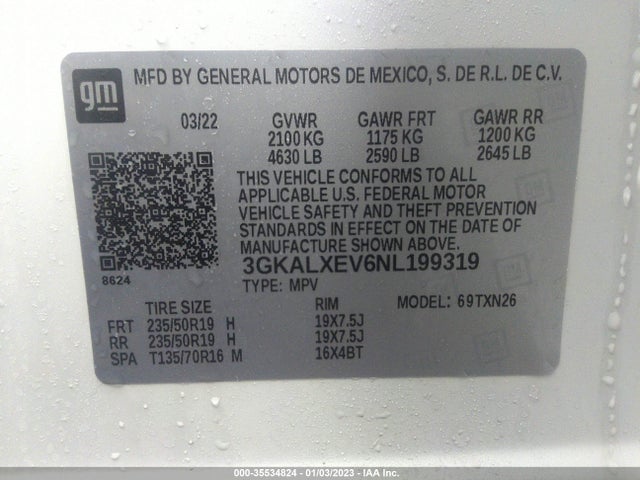 2022 GMC Terrain, VIN: 3GKALXEV6NL199319