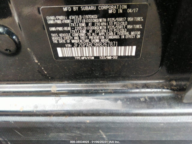 2017 Subaru Crosstrek, VIN: JF2GPABC9H8267871