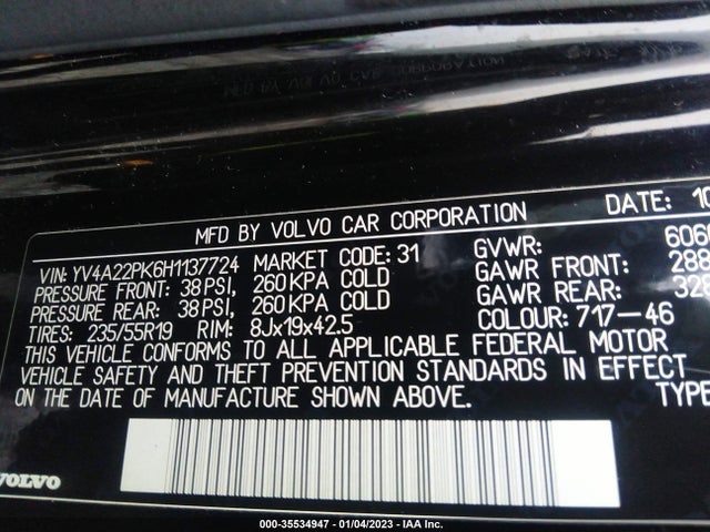 YV4A22PK6H1137724 Volvo Xc90 Momentum