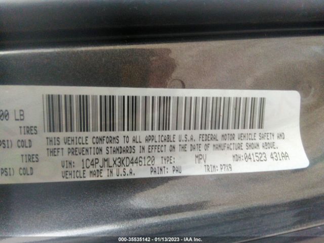 1C4PJMLX3KD446120 Jeep Cherokee Altitude