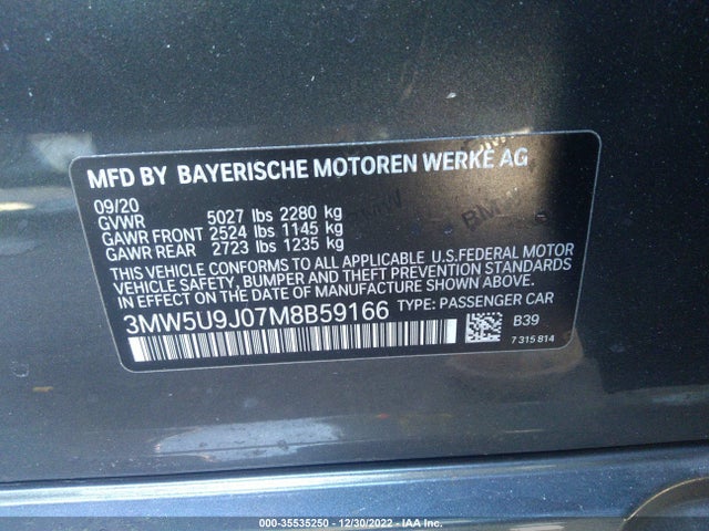 BMW 3 Series M340i Xdrive 2021 аукцион фото