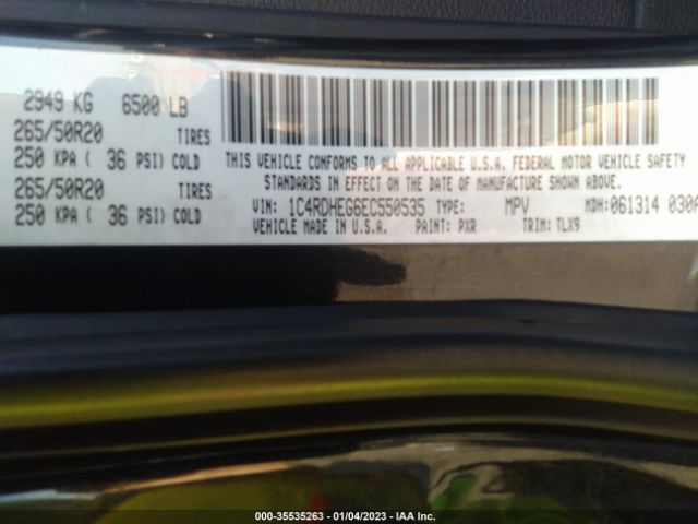 1C4RDHEG6EC550535 Dodge Durango Citadel