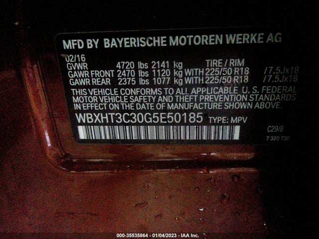 BMW X1 Xdrive28i 2016 WBXHT3C30G5E50185 Image 10