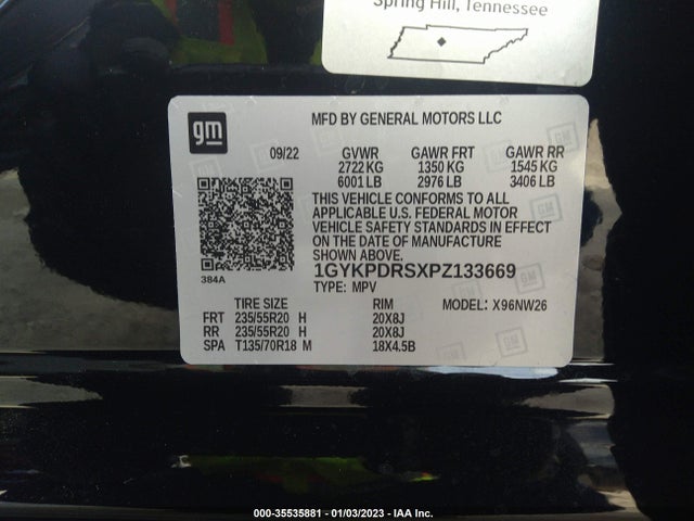 2023 Cadillac XT6, VIN: 1GYKPDRSXPZ133669