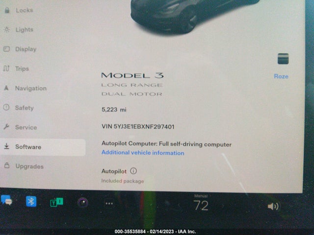 Tesla Model 3 Long Range 2022 5YJ3E1EBXNF297401 Image 7