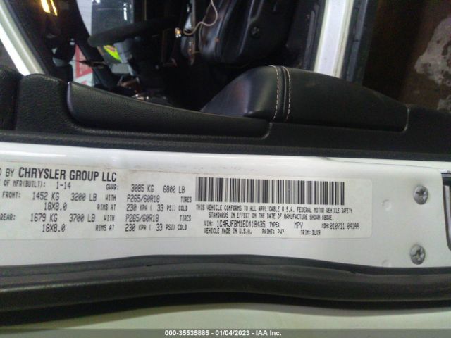 1C4RJFBM1EC418435 Jeep Grand Cherokee Limited