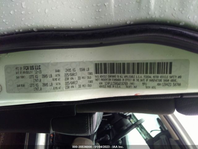 1C4PJLCS0GW216769 Jeep Cherokee Latitude