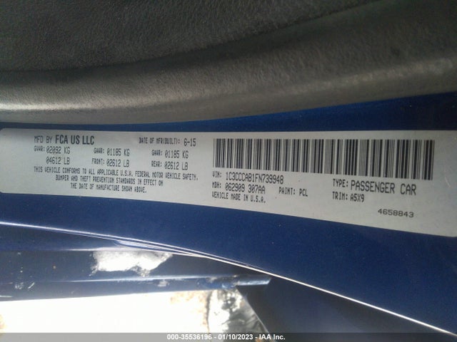 Chrysler 200 Limited 2015 1C3CCCAB1FN739948 Image 9