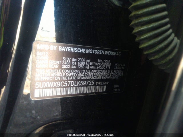 BMW X3 Xdrive28i 2013 5UXWX9C57DLK59735 Image 11
