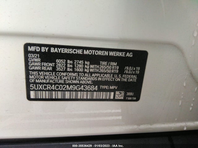 BMW X5 Sdrive40i 2021 аукцион фото