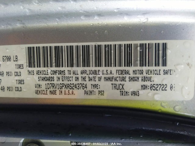 Dodge Ram 1500 St 2010 1D7RV1GPXAS243764 Image 10