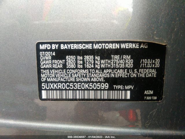 5UXKR0C53E0K50599 BMW X5 Xdrive35i