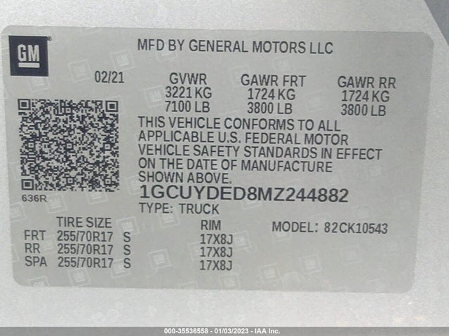 Chevrolet Silverado 1500 Lt 2021 1GCUYDED8MZ244882 Image 9