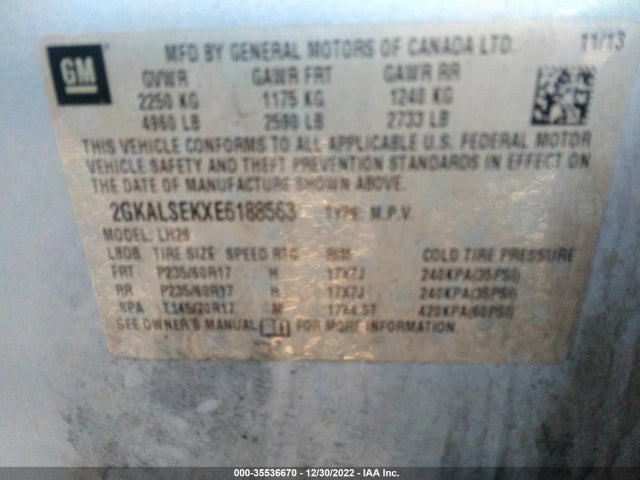 GMC Terrain Slt 2014 2GKALSEKXE6188563 Image 9